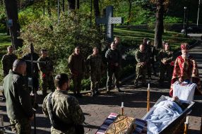 Farewell ceremony for the deceased soldier Alexander Zasiadko