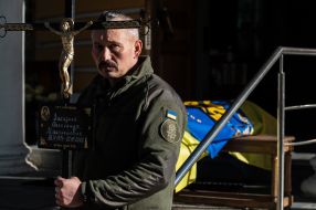 Farewell ceremony for the deceased soldier Alexander Zasiadko