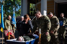 Farewell ceremony for the deceased soldier Alexander Zasiadko