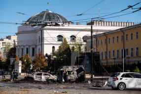 Consequences of rocket fire by the Russian occupiers in Kyiv