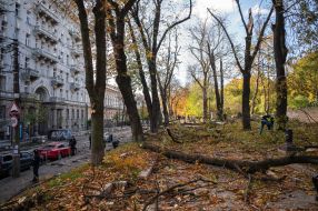 Consequences of rocket fire by the Russian occupiers in Kyiv