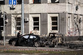 Consequences of rocket fire by the Russian occupiers in Kyiv