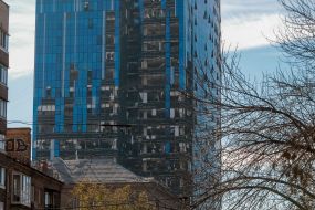 Consequences of rocket fire by the Russian occupiers in Kyiv