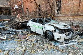 Consequences of rocket fire by the Russian occupiers in Kyiv