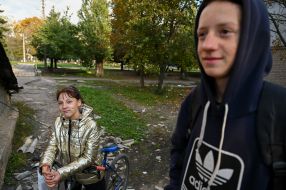 Local people in Kupyansk
