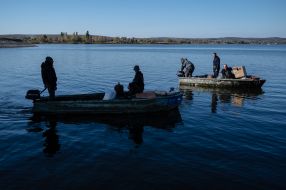 Crossing the Siverskyi Donets River in Stary Saltov