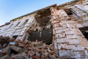 Building houses in the city of Kup'yansk