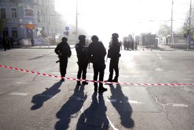 Consequences of a kamikaze drone attack in the center of Kyiv