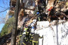 Consequences of a kamikaze drone attack in the center of Kyiv