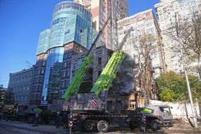 Consequences of a kamikaze drone attack in the center of Kyiv