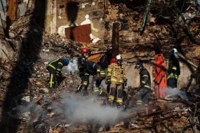 Consequences of a kamikaze drone attack in the center of Kyiv