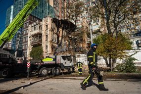 Consequences of a kamikaze drone attack in the center of Kyiv