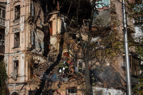 Consequences of a kamikaze drone attack in the center of Kyiv