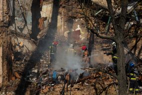 Consequences of a kamikaze drone attack in the center of Kyiv