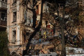 Consequences of a kamikaze drone attack in the center of Kyiv