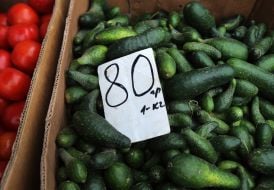 Цена на огурцы на рынке в Киеве