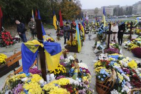 Церемония прощания с погибшим подполковником Дмитрием Кучинским