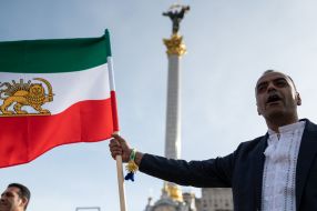 Акція протесту іранської діаспори проти участі Ірану в російській війні з Україною
