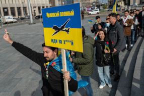Акція протесту іранської діаспори проти участі Ірану в російській війні з Україною