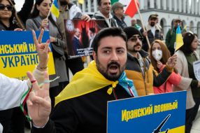 Акція протесту іранської діаспори проти участі Ірану в російській війні з Україною