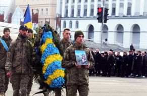Farewell ceremony for the fallen Marine Maksym Tokarev
