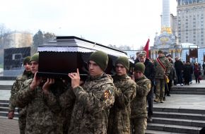 Farewell ceremony for the fallen Marine Maksym Tokarev