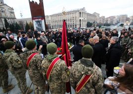 Farewell ceremony for the fallen Marine Maksym Tokarev