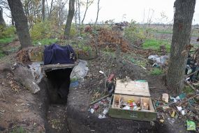 Former positions of the Russian army in the de-occupied village of Lyubimivka (Kherson region)