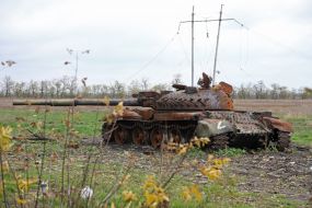 Former positions of the Russian army in the de-occupied village of Lyubimivka (Kherson region)