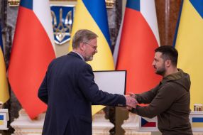 Meeting of Volodymyr Zelenskyi and Petr Fiala