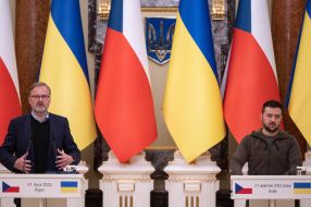 Meeting of Volodymyr Zelenskyi and Petr Fiala