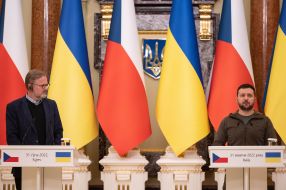 Meeting of Volodymyr Zelenskyi and Petr Fiala