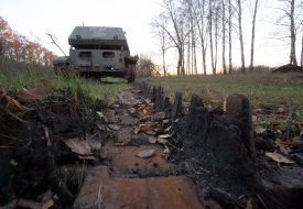 Destroyed Russian self-propelled artillery mount