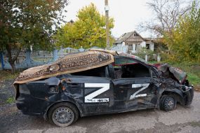Car in  Vysokopolye village (Kherson region)