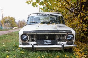 Car in  Vysokopolye village (Kherson region)