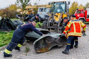 Демонтаж пам'ятника радянським "визволителям" в Ужгороді