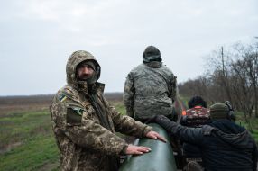 Servicemen of the Armed Forces of Ukraine at combat positions in the Kherson region