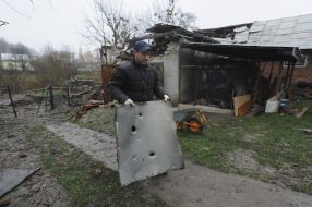 Последствия ракетных обстрелов в селе Солонка во Львовской области