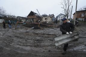 Последствия ракетных обстрелов в селе Солонка во Львовской области