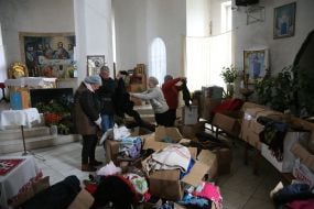 Volunteer point in Kherson