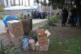 Volunteer point in Kherson