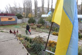 Ukrainian flag in Kherson