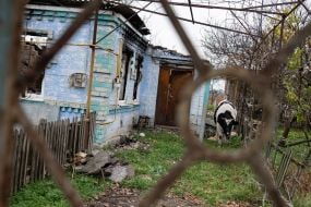 Ruined house in  Posad-Pokrovskoe village (Kherson region)