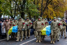 Funeral ceremony of Oleg Gubal and Oleg Grichushenko