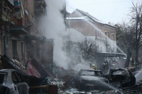 Consequences of rocket fire by the Russian occupiers in Vyshgorod