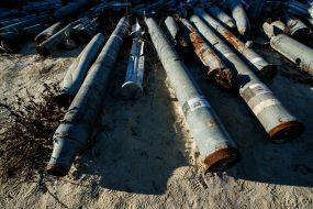 "Cemetery" of shells with which Russia shelled Kharkiv