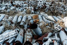 "Cemetery" of shells with which Russia shelled Kharkiv