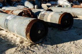 "Cemetery" of shells with which Russia shelled Kharkiv
