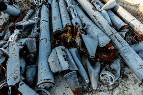 "Cemetery" of shells with which Russia shelled Kharkiv