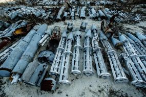 "Cemetery" of shells with which Russia shelled Kharkiv